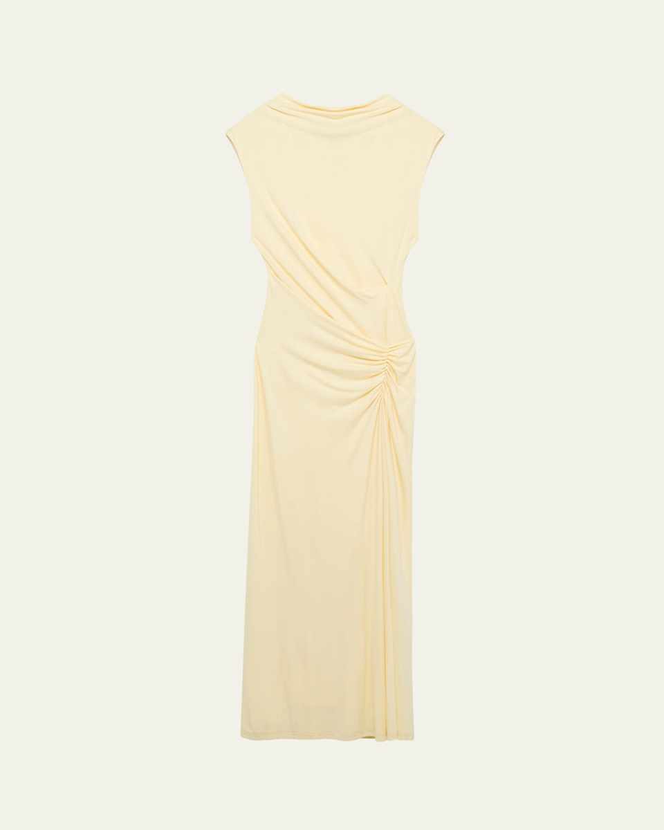Acacia Sleeveless Ruched Midi Dress